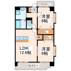 シャトレ有田の物件間取画像